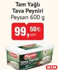 PEYSAN TAM YAĞLI TAVA PEYNİRİ 600 G PEYSAN TAM YAĞLI TAVA PEYNİRİ 600 G